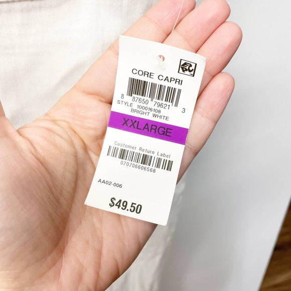 Style and Co Capri Bright White Pants NWT MSRP $49.50 Size XXL - Picture 8 of 14